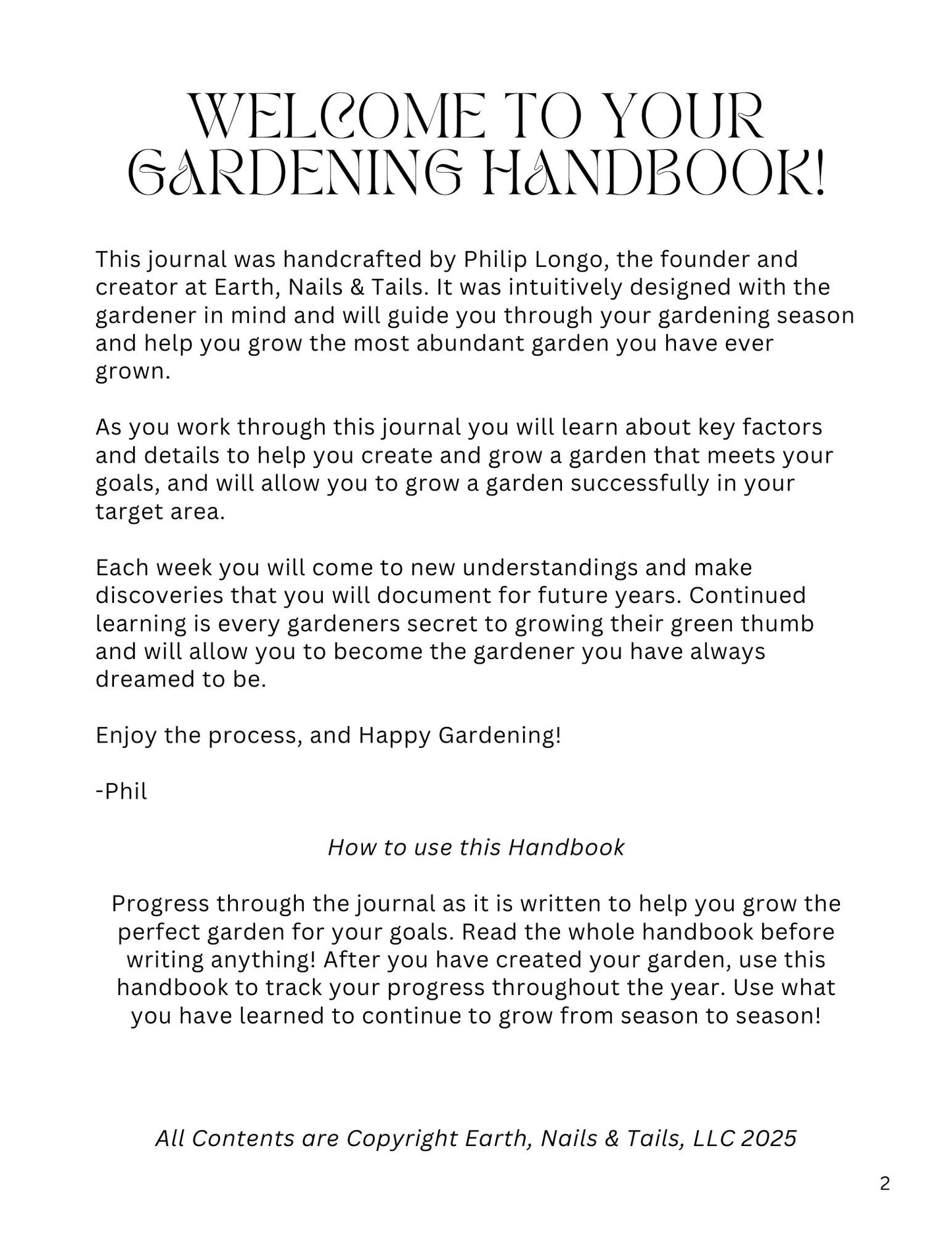 Gardening Handbook 2025