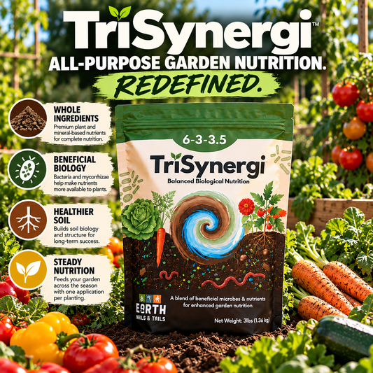 TriSynergi 6-3-3.5 Biological Garden Fertilizer with Mycorrhizae + Beneficial Bacteria (3 lb)