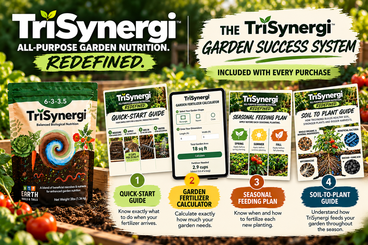 TriSynergi 6-3-3.5 Biological Garden Fertilizer with Mycorrhizae + Beneficial Bacteria (3 lb)